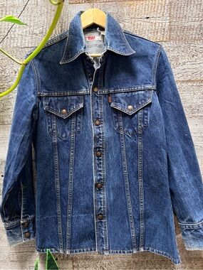 Levi's | Vintage 80s Orange Tab Type III Denim Trucker Jean Jacket - Tall/Slim M
